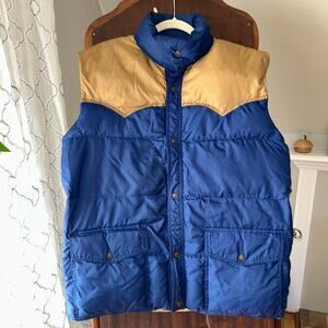 TRAC - Vintage 80s Western Cowboy Down Large Puffer Vest